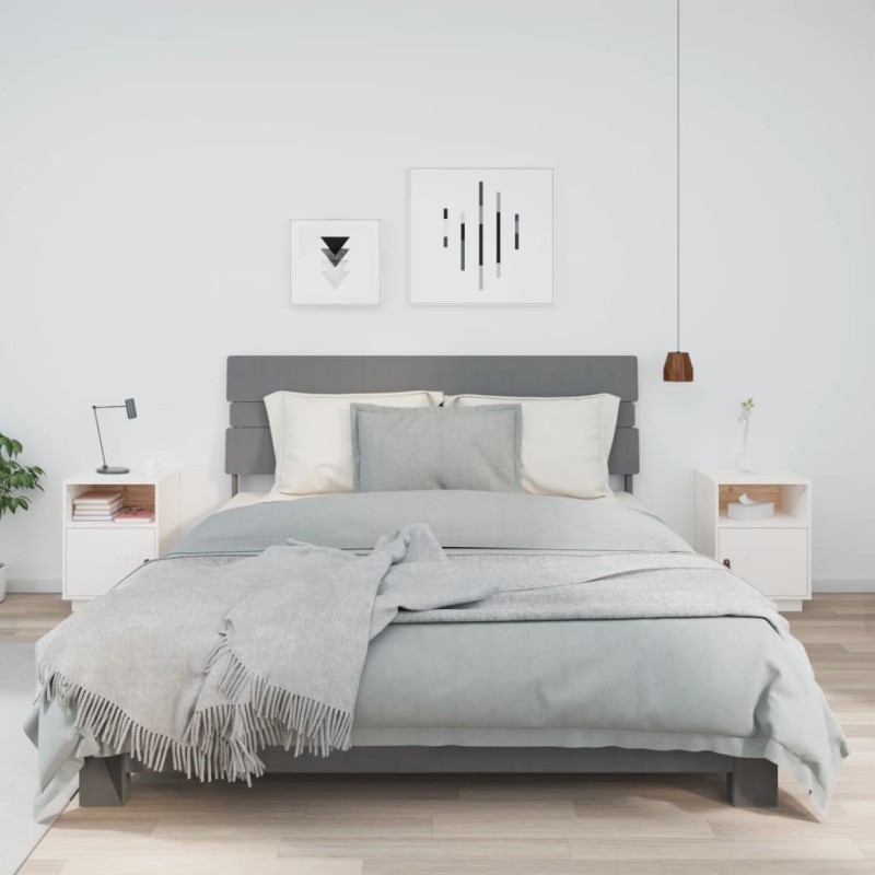 vidaXL Nachttische 2 Stk. Weiß 40x34x55 cm Massivholz Kiefer vidaXL Nachttische 2 Stk. Weiß 40x34x55 cm Massivholz Kiefer