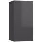 vidaXL TV-Schrank Hochglanz-Grau 30,5x30x60 cm Holzwerkstoff vidaXL TV-Schrank Hochglanz-Grau 30,5x30x60 cm Holzwerkstoff