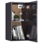 vidaXL TV-Schrank Hochglanz-Grau 30,5x30x60 cm Holzwerkstoff vidaXL TV-Schrank Hochglanz-Grau 30,5x30x60 cm Holzwerkstoff