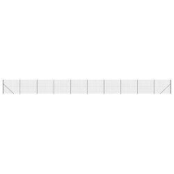 vidaXL Maschendrahtzaun mit Bodenflansch Anthrazit 2,2x25 m