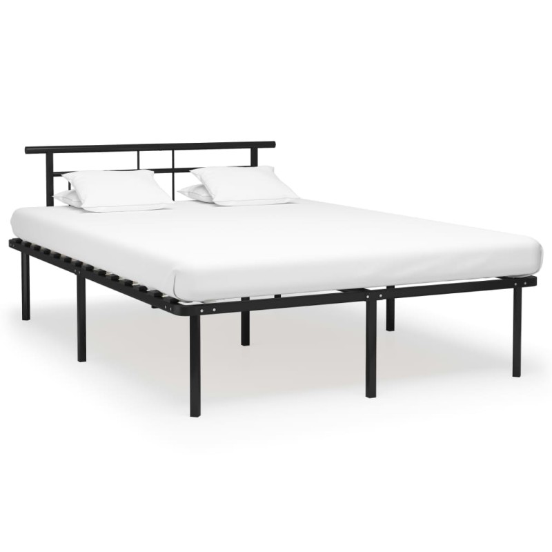 vidaXL Bettgestell Schwarz Metall 160x200 cm vidaXL Bettgestell Schwarz Metall 160x200 cm