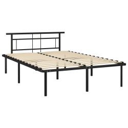 vidaXL Bettgestell Schwarz Metall 160x200 cm 