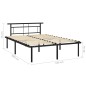 vidaXL Bettgestell Schwarz Metall 160x200 cm vidaXL Bettgestell Schwarz Metall 160x200 cm