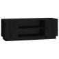 vidaXL TV-Schrank Schwarz 110x35x40,5 cm Massivholz Kiefer vidaXL TV-Schrank Schwarz 110x35x40,5 cm Massivholz Kiefer