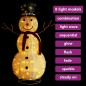 vidaXL LED-Schneemann Weihnachtsfigur Luxus-Stoff 120 cm vidaXL LED-Schneemann Weihnachtsfigur Luxus-Stoff 120 cm