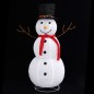 vidaXL LED-Schneemann Weihnachtsfigur Luxus-Stoff 120 cm vidaXL LED-Schneemann Weihnachtsfigur Luxus-Stoff 120 cm