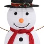 vidaXL LED-Schneemann Weihnachtsfigur Luxus-Stoff 120 cm vidaXL LED-Schneemann Weihnachtsfigur Luxus-Stoff 120 cm