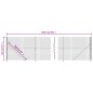 vidaXL Maschendrahtzaun mit Bodenflansch Anthrazit 2,2x25 m vidaXL Maschendrahtzaun mit Bodenflansch Anthrazit 2,2x25 m