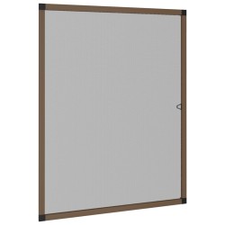 vidaXL Insektenschutz für Fenster Braun 80x100 cm