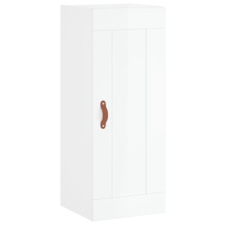 vidaXL Wandschrank Hochglanz-Weiß 34,5x34x90 cm Holzwerkstoff