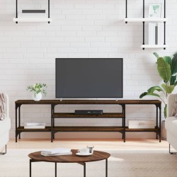 vidaXL TV-Schrank Braun Eichen-Optik 161x35x45cm Holzwerkstoff & Eisen