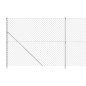 Maschendrahtzaun mit Bodenflansch Silbern 1,6x10 m Maschendrahtzaun mit Bodenflansch Silbern 1,6x10 m