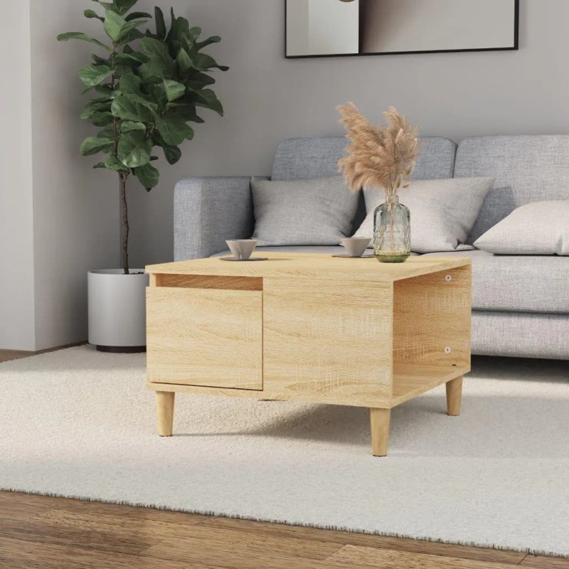 vidaXL Couchtisch Sonoma-Eiche 55x55x36,5 cm Holzwerkstoff vidaXL Couchtisch Sonoma-Eiche 55x55x36,5 cm Holzwerkstoff