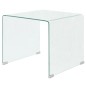 vidaXL Couchtisch aus gehärtetem Glas 49,5 x 50 x 45 cm Transparent vidaXL Couchtisch aus gehärtetem Glas 49,5 x 50 x 45 cm Transparent