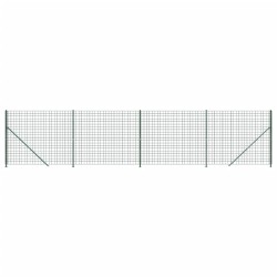 vidaXL Maschendrahtzaun mit Bodenflansch Grün 1,4x10 m