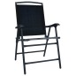 vidaXL Klappbare Gartenstühle 2 Stk. Textilene Schwarz vidaXL Klappbare Gartenstühle 2 Stk. Textilene Schwarz