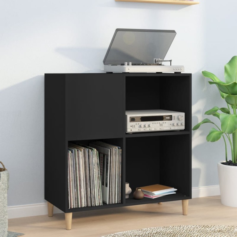 vidaXL Plattenschrank Schwarz 84,5x38x89 cm Holzwerkstoff vidaXL Plattenschrank Schwarz 84,5x38x89 cm Holzwerkstoff