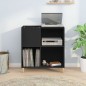 vidaXL Plattenschrank Schwarz 84,5x38x89 cm Holzwerkstoff vidaXL Plattenschrank Schwarz 84,5x38x89 cm Holzwerkstoff