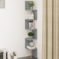 vidaXL Wand-Eckregal Grau Sonoma 20x20x127,5 cm Holzwerkstoff vidaXL Wand-Eckregal Grau Sonoma 20x20x127,5 cm Holzwerkstoff