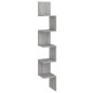 vidaXL Wand-Eckregal Grau Sonoma 20x20x127,5 cm Holzwerkstoff vidaXL Wand-Eckregal Grau Sonoma 20x20x127,5 cm Holzwerkstoff