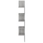 vidaXL Wand-Eckregal Grau Sonoma 20x20x127,5 cm Holzwerkstoff vidaXL Wand-Eckregal Grau Sonoma 20x20x127,5 cm Holzwerkstoff