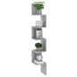 vidaXL Wand-Eckregal Grau Sonoma 20x20x127,5 cm Holzwerkstoff vidaXL Wand-Eckregal Grau Sonoma 20x20x127,5 cm Holzwerkstoff