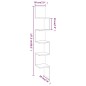 vidaXL Wand-Eckregal Grau Sonoma 20x20x127,5 cm Holzwerkstoff vidaXL Wand-Eckregal Grau Sonoma 20x20x127,5 cm Holzwerkstoff