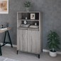 vidaXL Highboard Grau Sonoma 60x36x110 cm Holzwerkstoff vidaXL Highboard Grau Sonoma 60x36x110 cm Holzwerkstoff