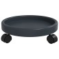 Pflanzenroller mit Rollen 2 Stk. Grau Durchmesser 34 cm 35 kg Pflanzenroller mit Rollen 2 Stk. Grau Durchmesser 34 cm 35 kg