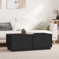 vidaXL Couchtisch Schwarz 110x50x40 cm Massivholz Kiefer vidaXL Couchtisch Schwarz 110x50x40 cm Massivholz Kiefer