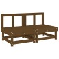 vidaXL Mittelsofas mit Kissen 2 Stk. Honigbraun Massivholz Kiefer vidaXL Mittelsofas mit Kissen 2 Stk. Honigbraun Massivholz Kiefer