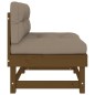 vidaXL Mittelsofas mit Kissen 2 Stk. Honigbraun Massivholz Kiefer vidaXL Mittelsofas mit Kissen 2 Stk. Honigbraun Massivholz Kiefer