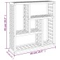 vidaXL Wandregal 49x15x49 cm Massivholz Nussbaum vidaXL Wandregal 49x15x49 cm Massivholz Nussbaum
