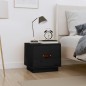 vidaXL Nachttisch Schwarz 40x34x35 cm Massivholz Kiefer vidaXL Nachttisch Schwarz 40x34x35 cm Massivholz Kiefer