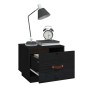 vidaXL Nachttisch Schwarz 40x34x35 cm Massivholz Kiefer vidaXL Nachttisch Schwarz 40x34x35 cm Massivholz Kiefer