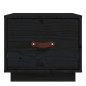 vidaXL Nachttisch Schwarz 40x34x35 cm Massivholz Kiefer vidaXL Nachttisch Schwarz 40x34x35 cm Massivholz Kiefer