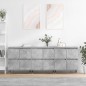Sideboards 3 Stk. Betongrau Holzwerkstoff Sideboards 3 Stk. Betongrau Holzwerkstoff
