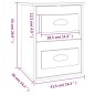 vidaXL Wand-Nachttisch Betongrau 41,5x36x53 cm vidaXL Wand-Nachttisch Betongrau 41,5x36x53 cm