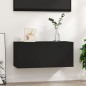 vidaXL Wandschrank Schwarz 80x36,5x35 cm Holzwerkstoff vidaXL Wandschrank Schwarz 80x36,5x35 cm Holzwerkstoff