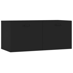 vidaXL Wandschrank Schwarz 80x36,5x35 cm Holzwerkstoff