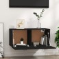 vidaXL Wandschrank Schwarz 80x36,5x35 cm Holzwerkstoff vidaXL Wandschrank Schwarz 80x36,5x35 cm Holzwerkstoff