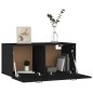 vidaXL Wandschrank Schwarz 80x36,5x35 cm Holzwerkstoff vidaXL Wandschrank Schwarz 80x36,5x35 cm Holzwerkstoff