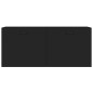 vidaXL Wandschrank Schwarz 80x36,5x35 cm Holzwerkstoff vidaXL Wandschrank Schwarz 80x36,5x35 cm Holzwerkstoff