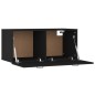 vidaXL Wandschrank Schwarz 80x36,5x35 cm Holzwerkstoff vidaXL Wandschrank Schwarz 80x36,5x35 cm Holzwerkstoff
