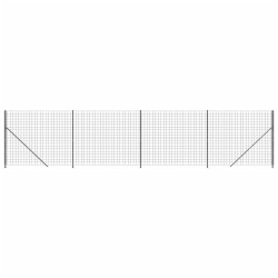 Maschendrahtzaun mit Bodenflansch Anthrazit 1,6x10 m