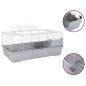 vidaXL Kleintierkäfig Grau 100x53x46 cm Polypropylen und Metall vidaXL Kleintierkäfig Grau 100x53x46 cm Polypropylen und Metall