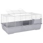 vidaXL Kleintierkäfig Grau 100x53x46 cm Polypropylen und Metall vidaXL Kleintierkäfig Grau 100x53x46 cm Polypropylen und Metall