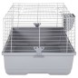 vidaXL Kleintierkäfig Grau 100x53x46 cm Polypropylen und Metall vidaXL Kleintierkäfig Grau 100x53x46 cm Polypropylen und Metall