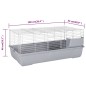vidaXL Kleintierkäfig Grau 100x53x46 cm Polypropylen und Metall vidaXL Kleintierkäfig Grau 100x53x46 cm Polypropylen und Metall