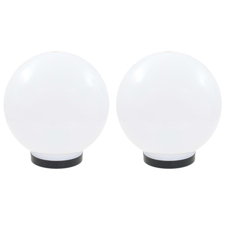 vidaXL LED-Gartenleuchten 2 Stk. Kugelförmig 25 cm PMMA